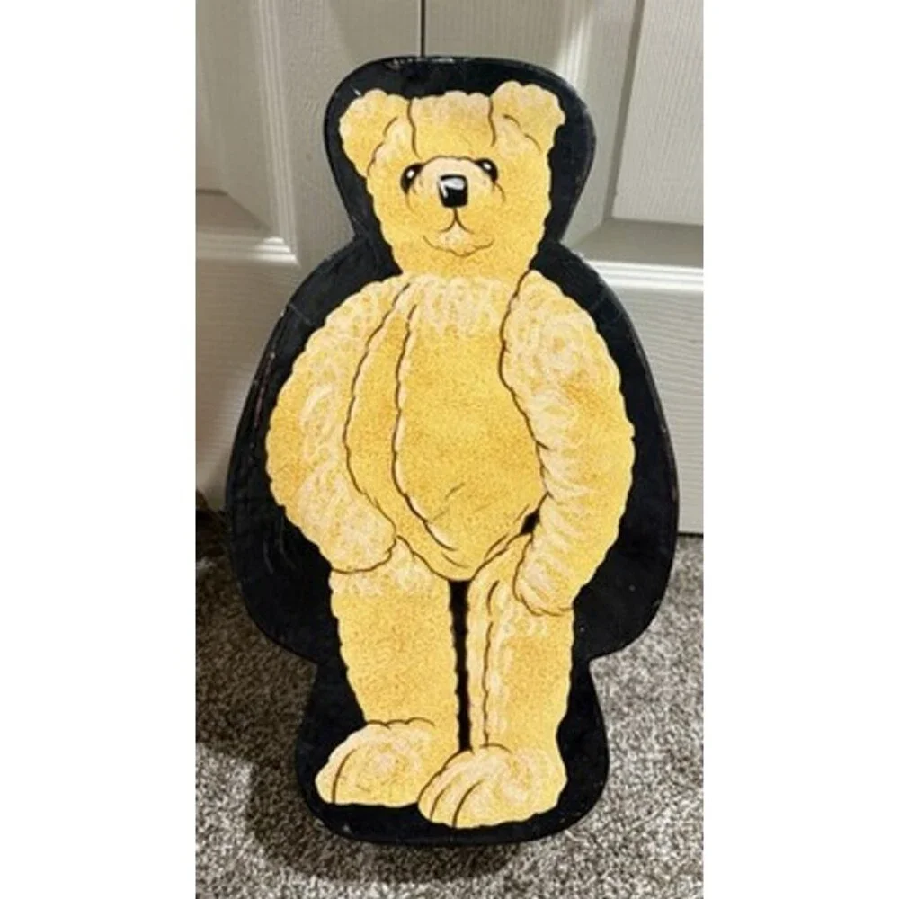 Vtg Teddy Bear Jointed Haus Of Klaus in a Teddy Bear Shaped Box Excellent Clean
